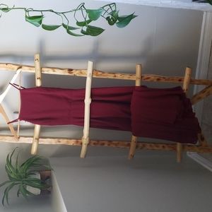 Lulus Wine Red Maxi Dress M